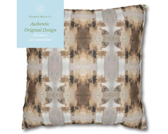 Brown & Grey Smores Pillow Cover | Dorm Decor for College Girls | Home and Apartment Decor | Throw Pillows for Couch
