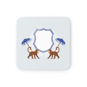 Chinoiserie Mahjong Discard Tile Coaster | Monkey Garden Collection | Square 4x4 | Cork Back, - Size: 3.75″ x 3.75″ (Square)
- High-gloss top
- ONE coaster per listing