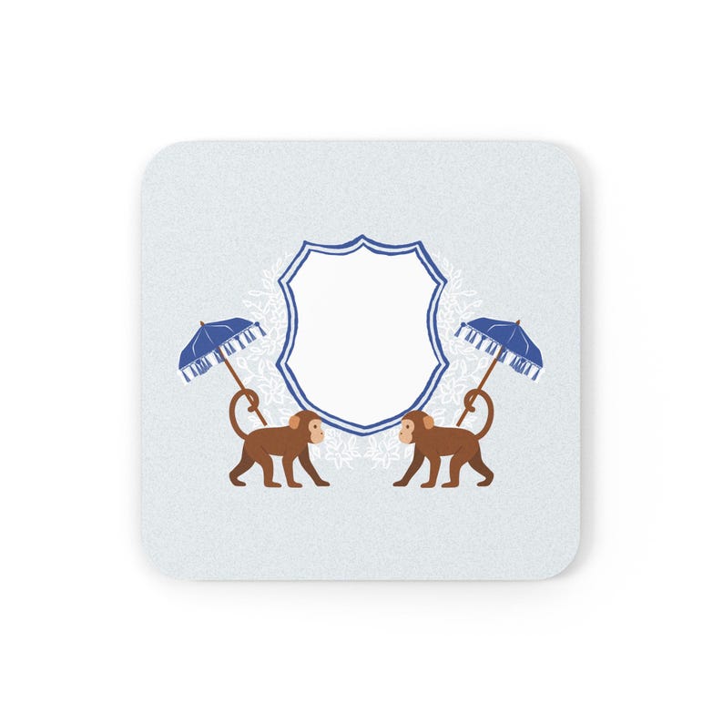 Chinoiserie Mahjong Discard Tile Coaster | Monkey Garden Collection | Square 4x4 | Cork Back, - Size: 3.75″ x 3.75″ (Square)
- High-gloss top
- ONE coaster per listing