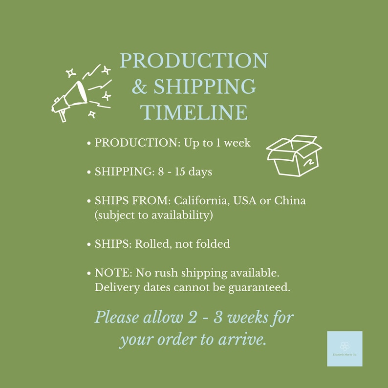 Production & Shipping Timeline