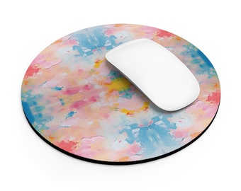 Blue, Pink & Yellow Mermaid No. 1 Mouse Pad | Preppy and Cute Mouse Pad | Tech Gift for Girls | Tech Accessories