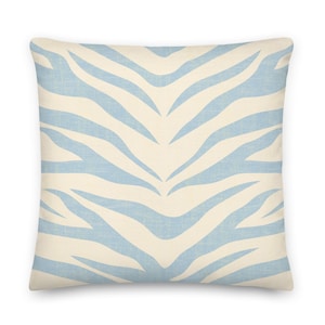 Blue Distressed Serengeti Tiger Stripe Pillow | Dorm and Apartment Decor | Home Decor | Hostess Gift | Throw Pillows for Couch