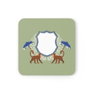 Chinoiserie Mahjong Discard Tile Coaster | Monkey Garden Collection | Square 4x4 | Cork Back, - Size: 3.75″ x 3.75″ (Square)
- High-gloss top
- ONE coaster per listing