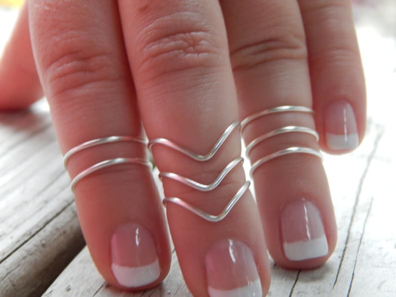 14k gold midi rings
