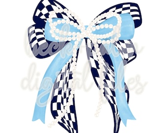 Cheer Bow, png PNGEgg | Navy + Columbia Blue Team Spirit (digitale download)