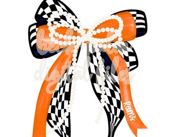 Cheerleadingstrik PNG - RAMS | Teamspirit ontwerp (digitale download) Oranje en zwart