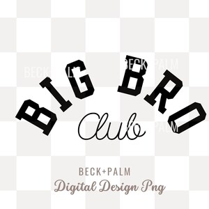 Großer Bruder SVG | Big Bro | Big Bro Club | Niedliche Geburtsanzeige für Geschwister | Kommerzielle Nutzung | Digitale Schnittdatei für Cricut & Silhouette