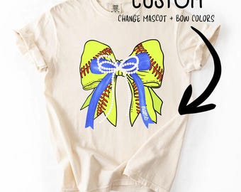 Aangepast softbal Comfort Colors®-shirt, softbal-strikshirt, wedstrijdkleding