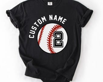 Aangepast Baseball Comfort Colors®-shirt, T-shirt softbalstrik, Game Day-kleding