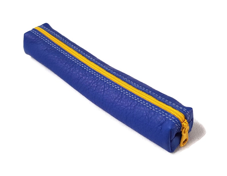 Leather Pencil Case Gift ideas. Pencil holder Zipper Pencil Case Small Pencil pouch