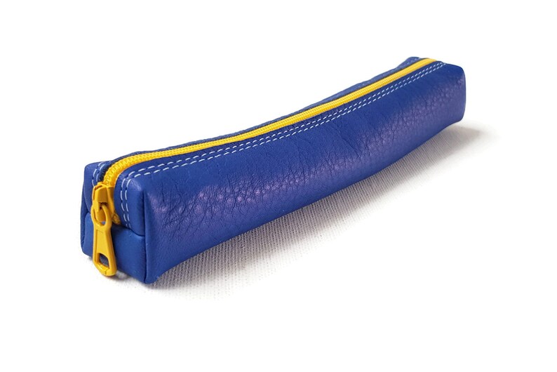 Leather Pencil Case Gift ideas. Pencil holder Zipper Pencil Case Small Pencil pouch