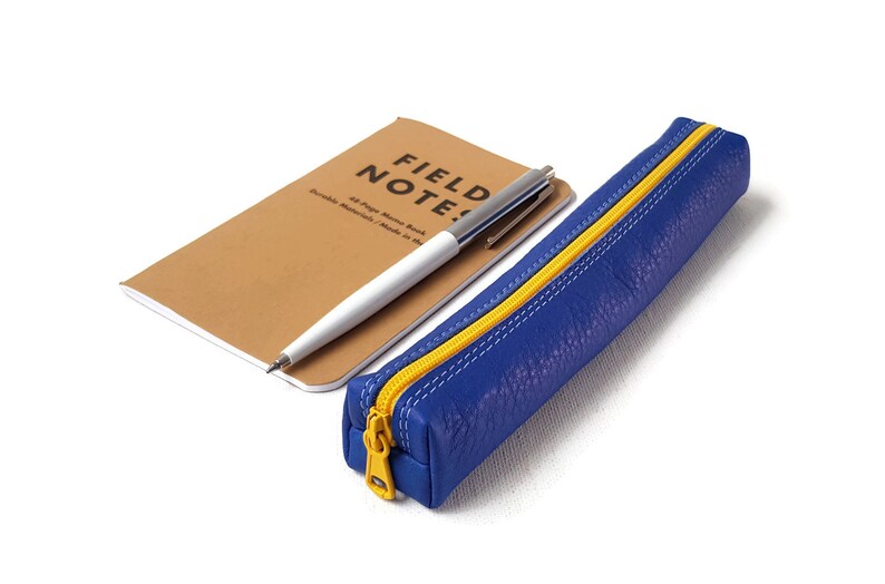 Leather Pencil Case Gift ideas. Pencil holder Zipper Pencil Case Small Pencil pouch