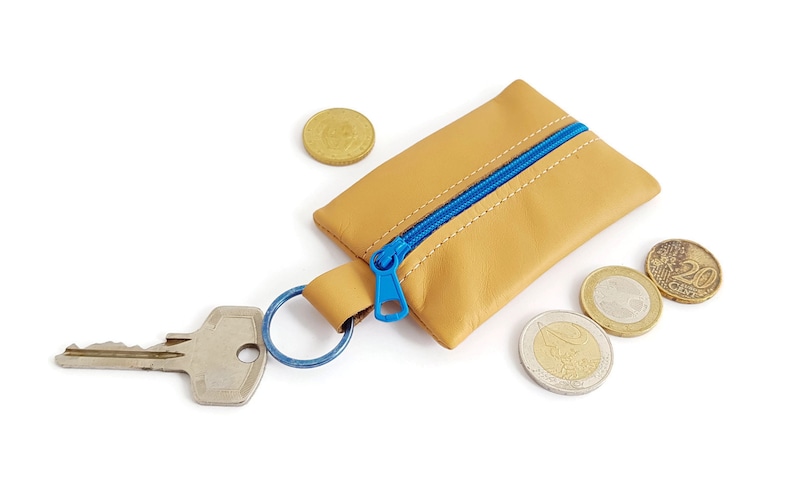 Leather Coin Purse Leather keychain