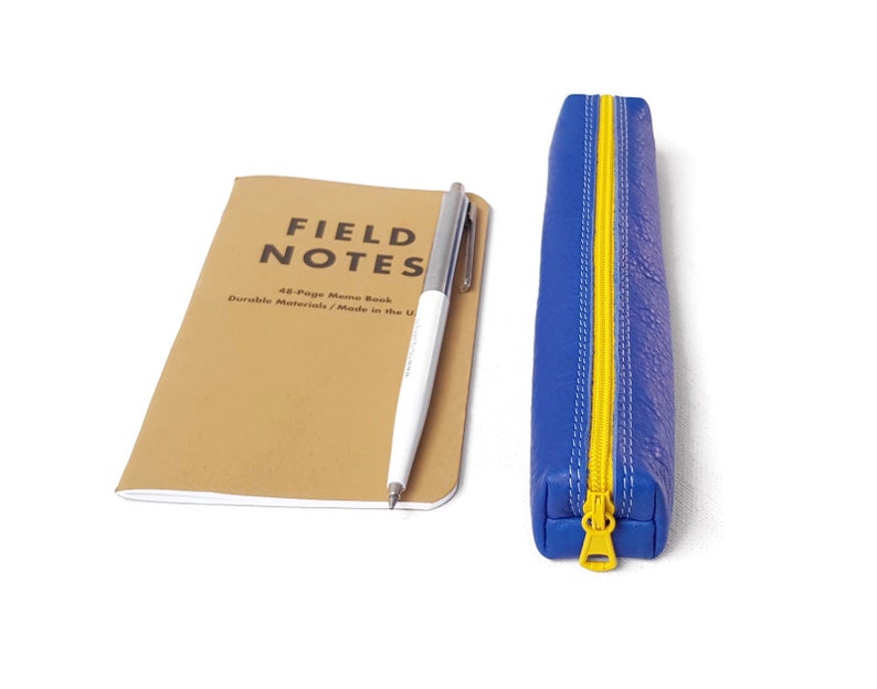 Leather Pencil Case Gift ideas. Pencil holder Zipper Pencil Case Small Pencil pouch