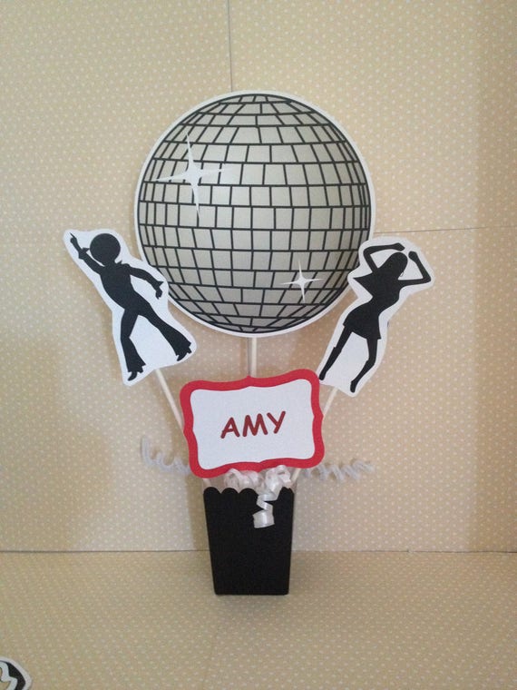 70s Disco Saturday Night Fever Party Centerpiece Decoration Etsy