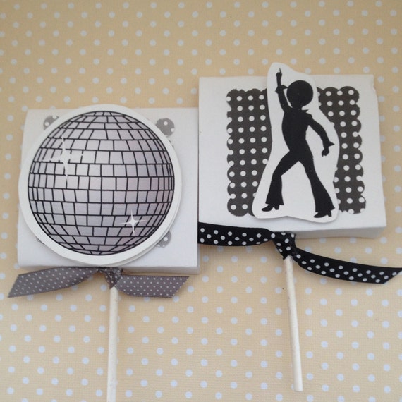 Disco, 70's Saturday Night Fever Party Lollipop Favors - Set of 10 Il_570xn