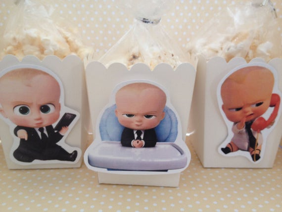 Boss Baby Popcorn or Favor Boxes - Set of 10 Il_570xn