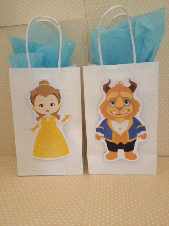 Beauty and The Beast Party Bags with Handles - Set of 10 Il_570xn