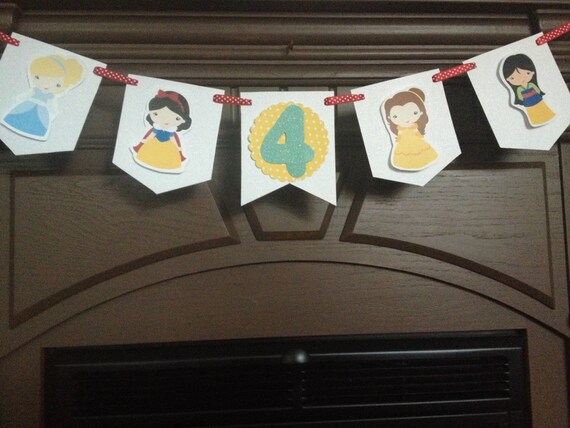 Disney Princess Birthday Party Mini Banner Il_570xn