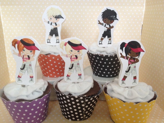 Hip Hop Dancing Party Cupcake Topper Decorations - Set of 10 Il_570xn