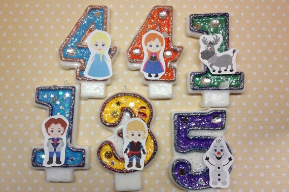 Frozen, Elsa, Anna Birthday Party Number Candle Il_570xn