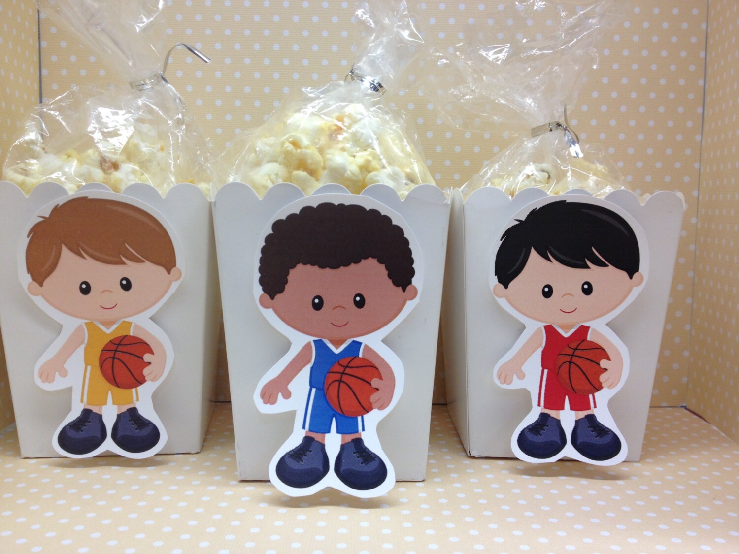 Basketball Boys Party Popcorn or Favor Boxes Set of 10 Etsy