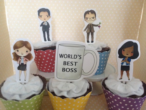 The Office Birthday Party Cupcake Topper Decorations Set Of 10