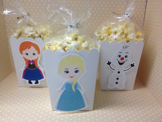 Frozen Party Popcorn or Favor Boxes - Set of 10 Il_570xn