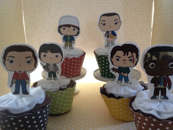 Stranger Things Party Cupcake Topper Decorations - Set of 10 Il_570xn