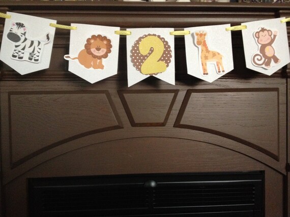 Zoo Animals Birthday Party Mini Banner Il_570xn