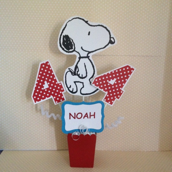 Peanuts Snoopy Charlie Brown Party Centerpiece Decoration Etsy