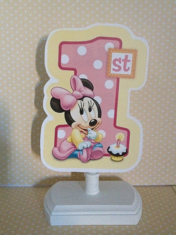 Baby Mickey Or Baby Minnie Mouse First Birthday Party Table