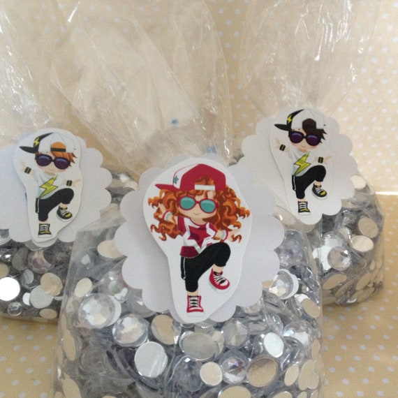 Hip Hop Dancing Party Candy or Favor Bags With Tags - Set of 10 Il_570xn