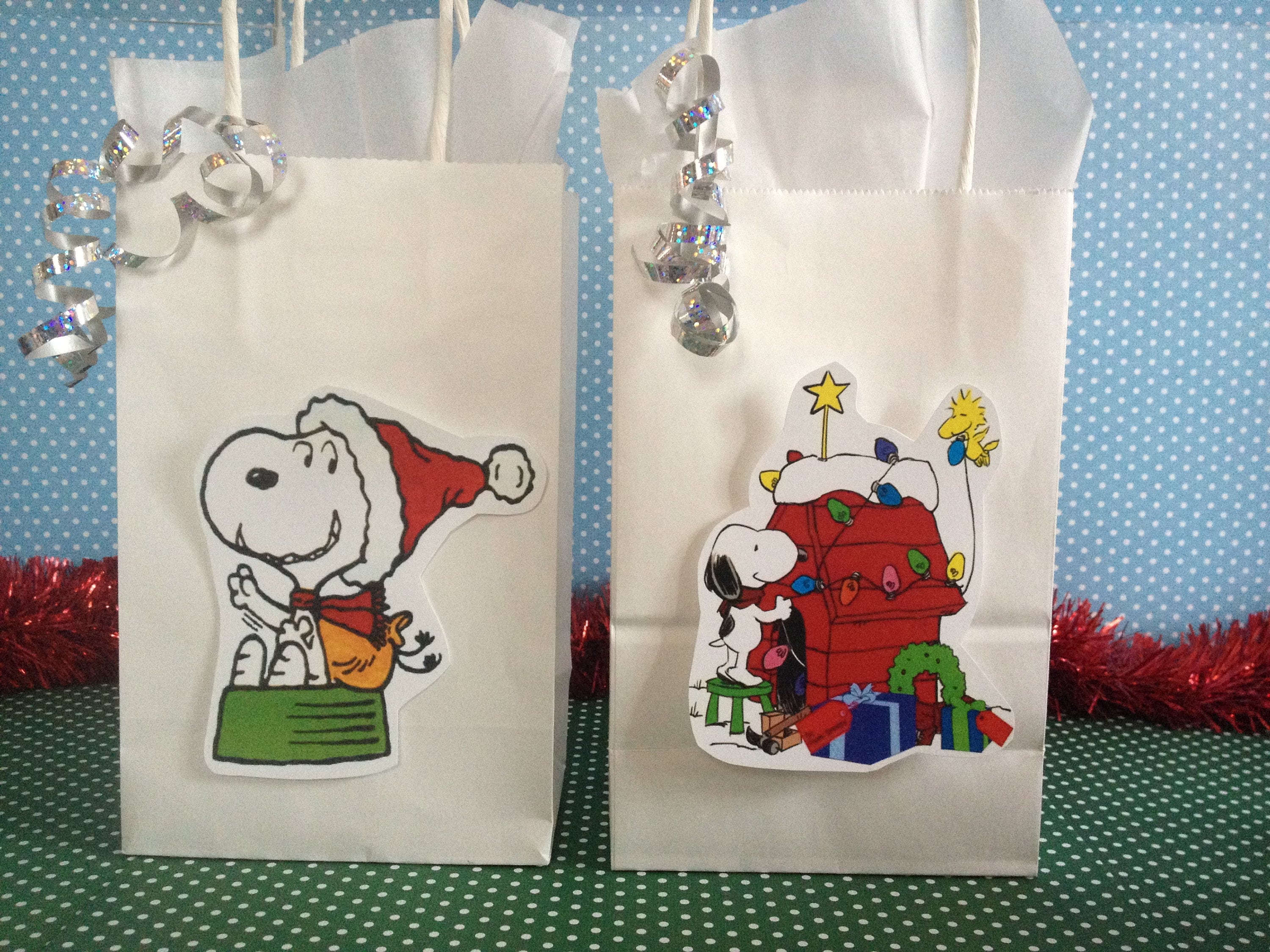 Peanuts Charlie Brown Snoopy Christmas Party Favor Bags With Etsy