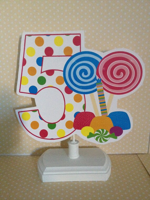 Candyland Birthday Number Party Table Decoration Etsy
