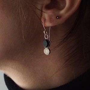 Gin and Tonic Earrings - Recycled Hendrick&#39;s Gin and Tonic Water Bottles - Sea Glass and Sterling Silver - Upcycled Recycled Repurposed