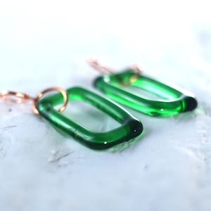 Recycled Jägermeister Bottle Earrings - Upcycled Liquor Bottle Jewelry - Jaegermeister - Jager Bomb - Jagermeister