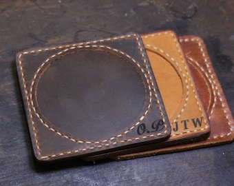 Personalized Leather Coaster