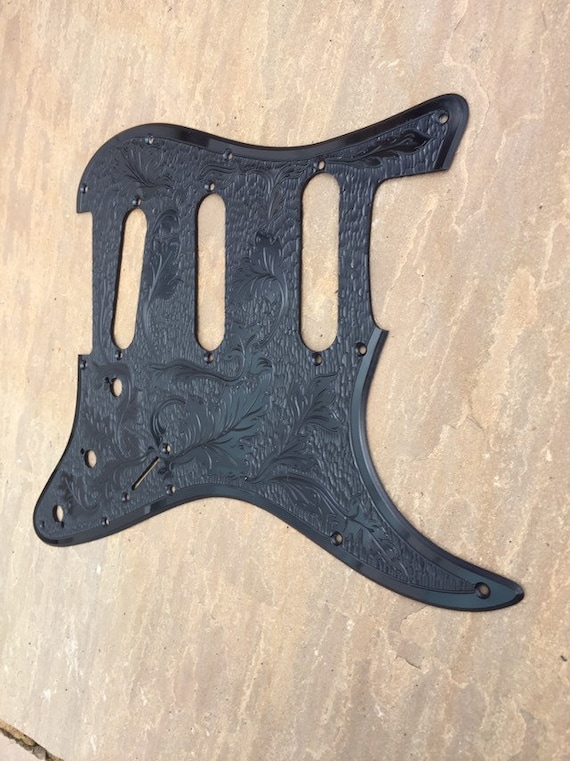 Stratocaster Pickguard Scratchplate Custom Engraved Hand Made in the Uk 
