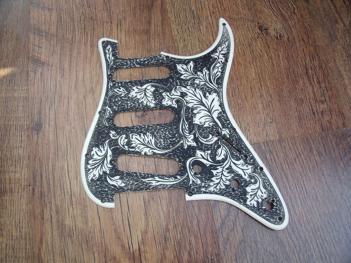 Stratocaster pickguard scratchplate custom engraved hand made Etsy