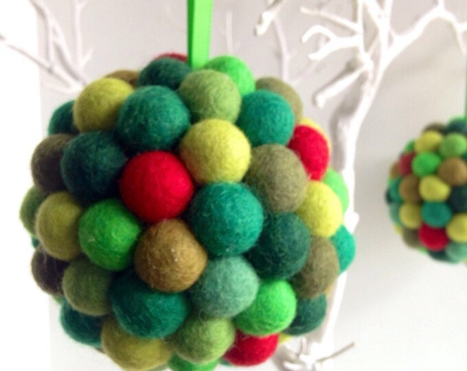 Christmas Felt Ball Decorations. Felt Ornament. Christmas Etsy