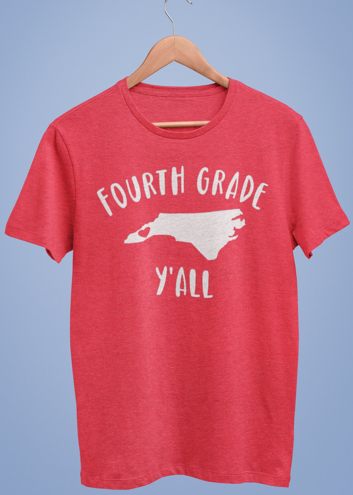 Fourth Grade NC Teacher Shirt Fourth Grade Y'all Fourth Etsy