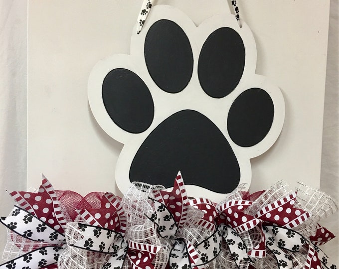 Paw Print Door Hanger Dog Paw Door Hanger Pet Door Etsy