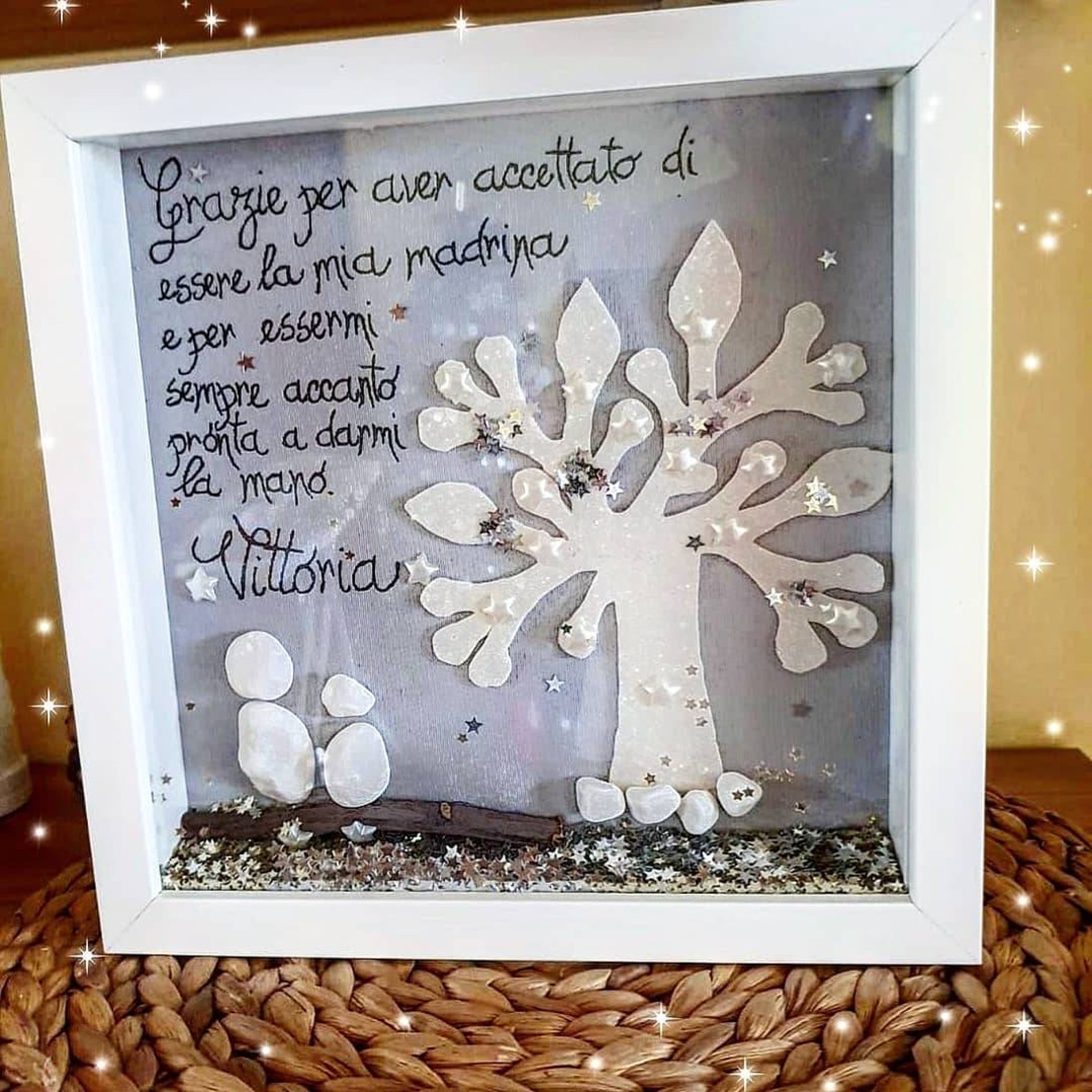 Idee Regalo Padrino Di Battesimo Bomboniera battesimo regalo madrina o padrino | Etsy