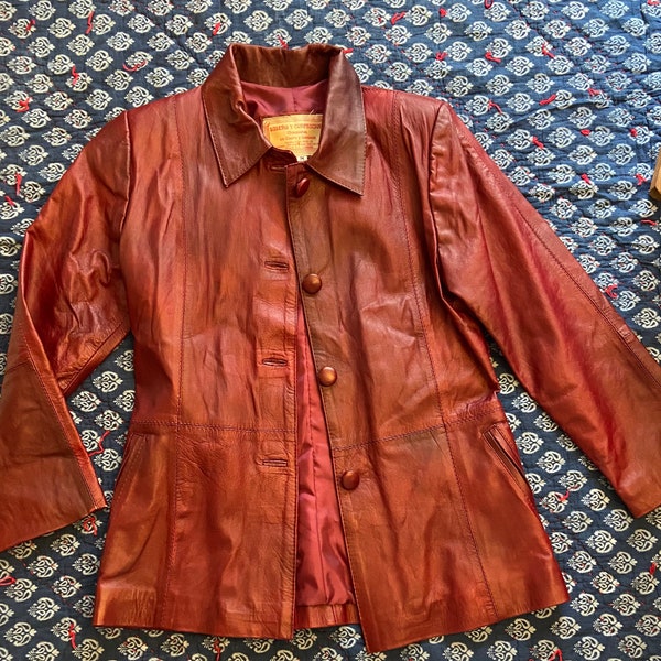 Oxblood Leather Jacket - Etsy - Sleek Black Oxblood Leather Ox