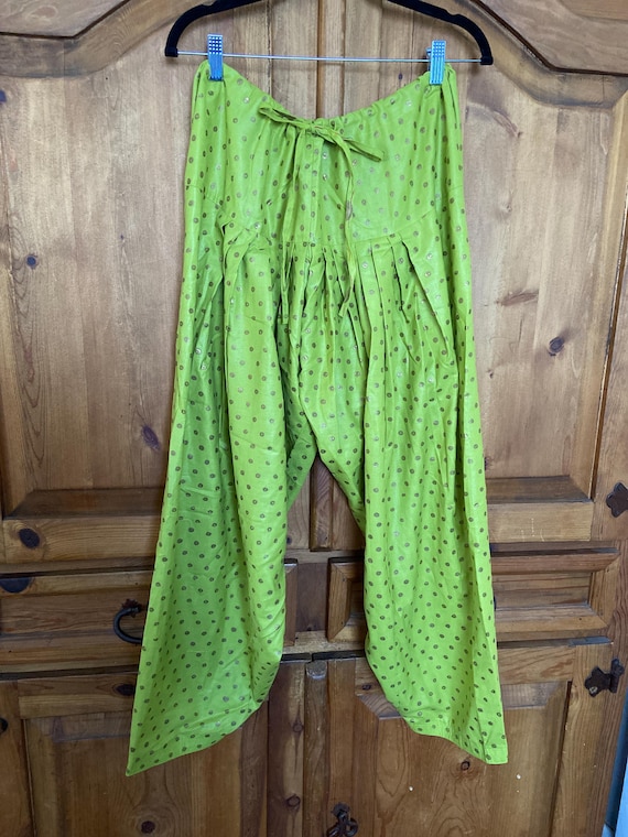 vintage made in india harem pants yoga genie drawstring pants