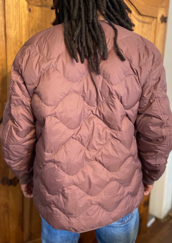 Quilted mens nylon liner jacket field coat XL Gem
