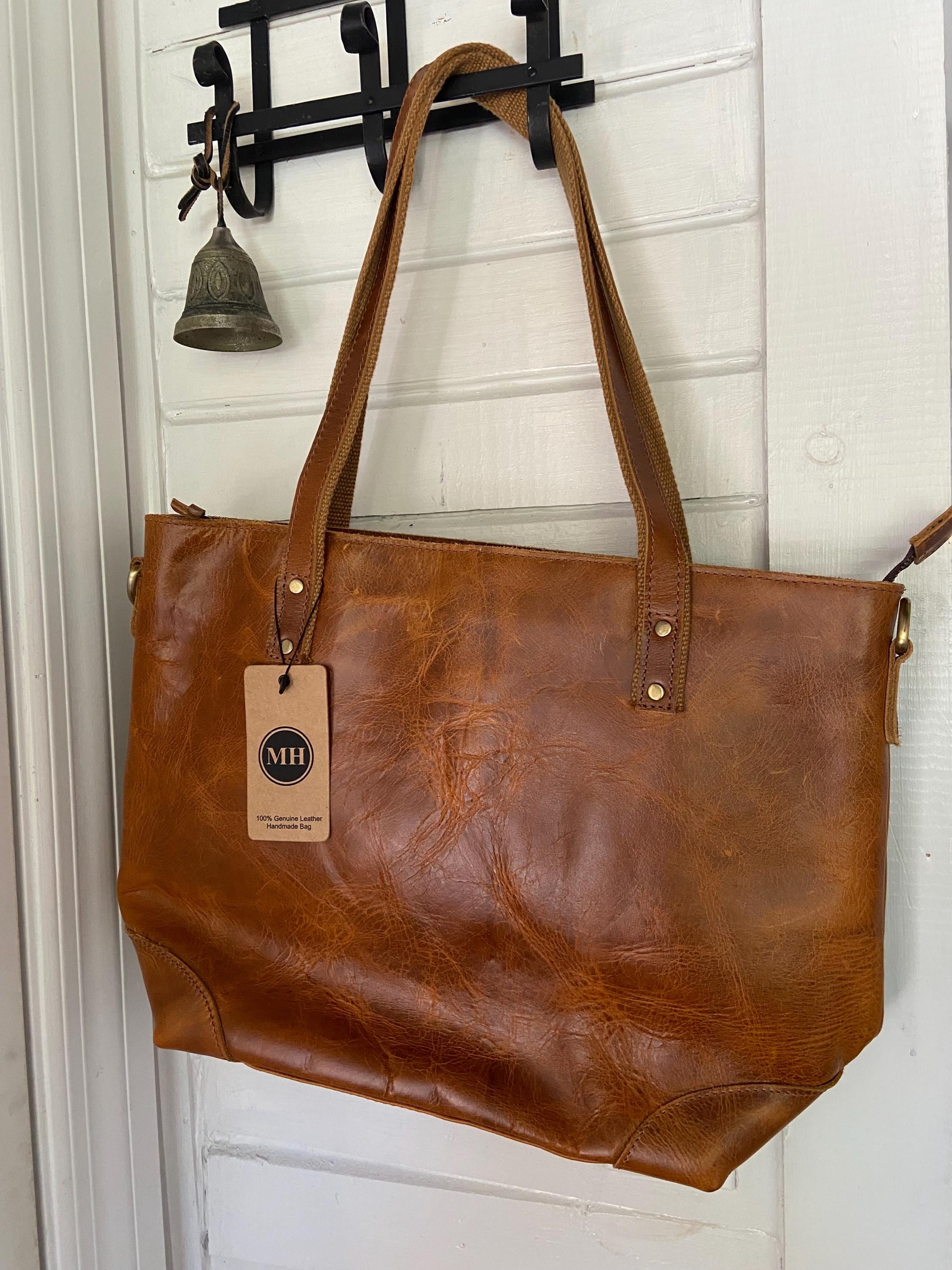 Vintage Leather Totes for Women Purse Handbag with Anti-thief? Vintage Chic Distressed Leather Tote main image 2