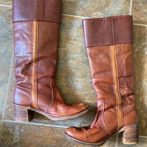 Vintage Distressed FRYE Black Label Campus Boots Banana  display picture 1