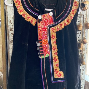 vintage asian embellished corduroy vest